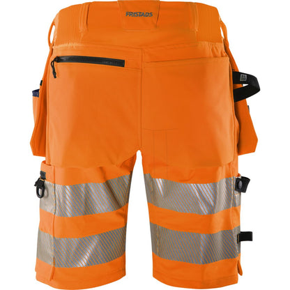 FRISTAD HIGH VIS GREEN HANDWERKER STRETCH-SHORTS KL. 2 2646 GSTP