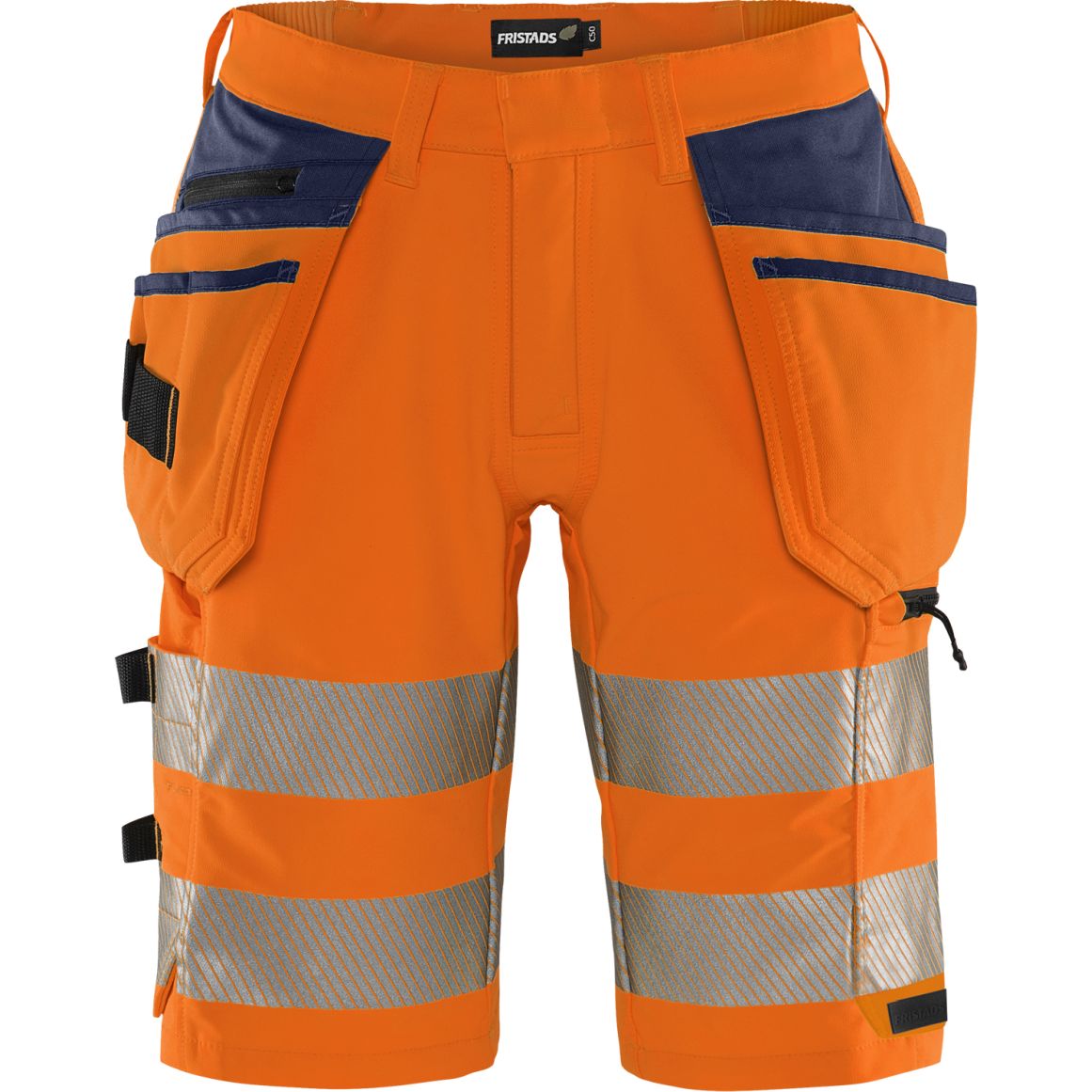 FRISTAD HIGH VIS GREEN HANDWERKER STRETCH-SHORTS KL. 2 2646 GSTP