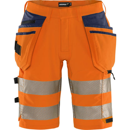 FRISTAD HIGH VIS GREEN HANDWERKER STRETCH-SHORTS KL. 2 2646 GSTP