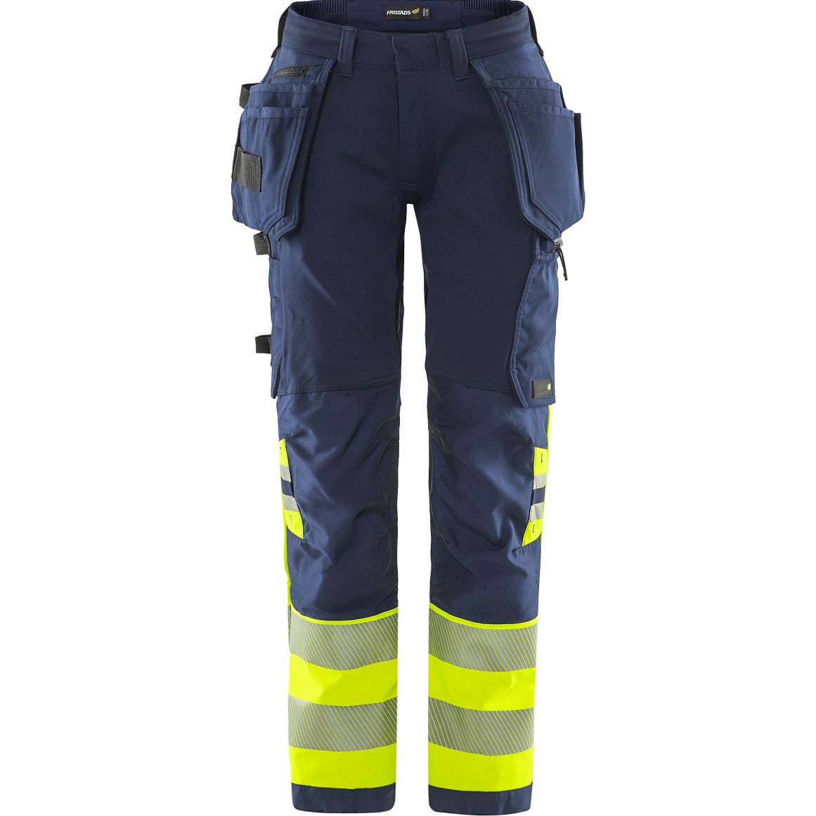 FRISTADS HIGH VIS GREEN HANDWERKER STRETCHHOSE DAMEN, KL.1 2663 GSTP