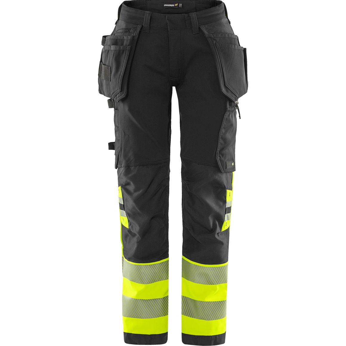 FRISTADS HIGH VIS GREEN HANDWERKER STRETCHHOSE DAMEN, KL.1 2663 GSTP