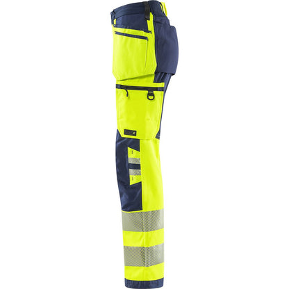 FRISTADS HIGH VIS GREEN HANDWERKER STRETCHHOSE DAMEN, KL.2 2664 GSTP