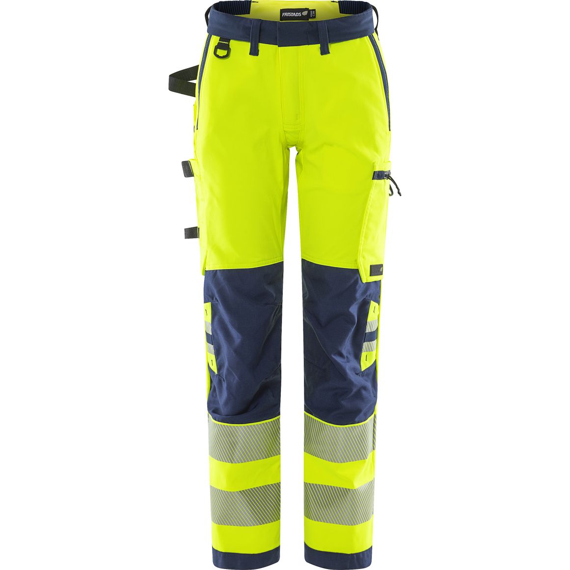 FRISTADS HIGH VIS GREEN HANDWERKER STRETCHHOSE DAMEN, KL.2 2664 GSTP