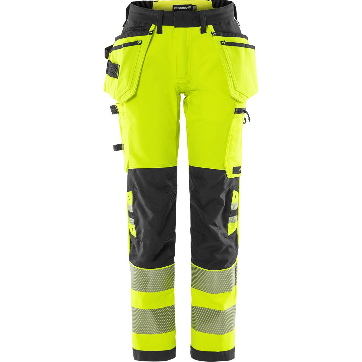 FRISTADS HIGH VIS GREEN HANDWERKER STRETCHHOSE DAMEN, KL.2 2664 GSTP