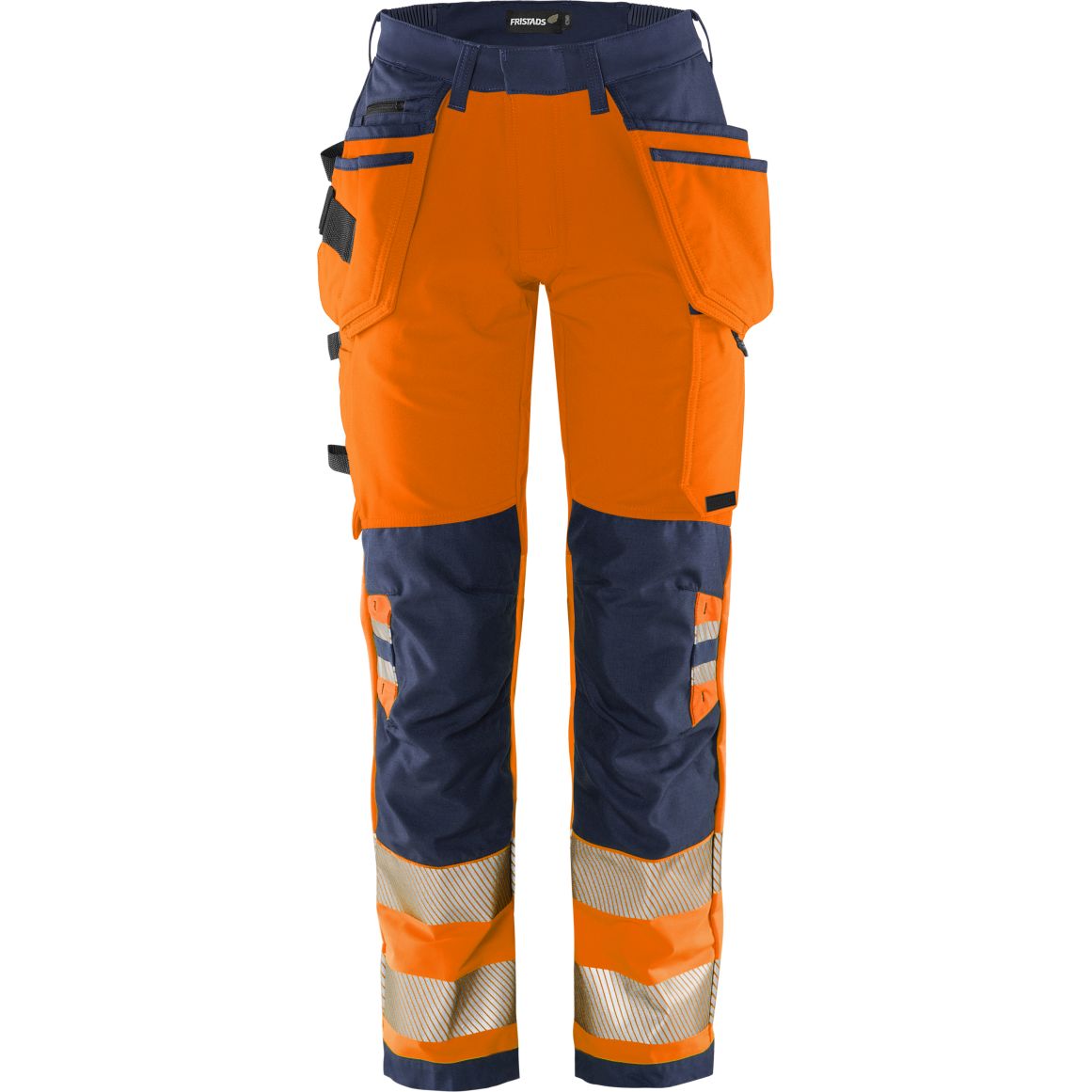 FRISTADS HIGH VIS GREEN HANDWERKER STRETCHHOSE DAMEN, KL.2 2664 GSTP