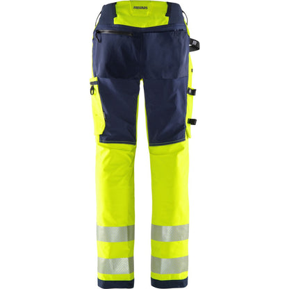 FRISTADS HIGH VIS GREEN STRETCHHOSE DAMEN, KL.2 2665 GSTP