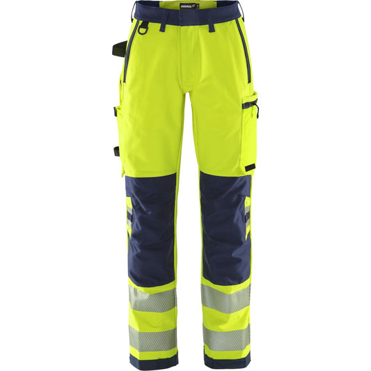 FRISTADS HIGH VIS GREEN STRETCHHOSE DAMEN, KL.2 2665 GSTP