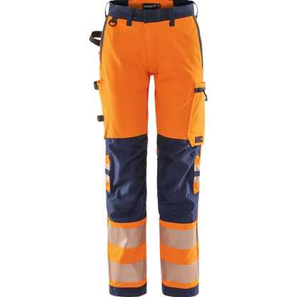 FRISTADS HIGH VIS GREEN STRETCHHOSE DAMEN, KL.2 2665 GSTP