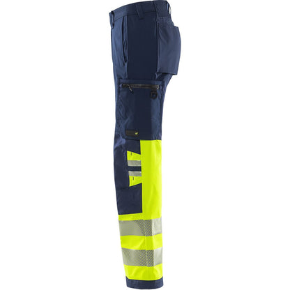 FRISTADS HIGH VIS GREEN STRETCHHOSE KL.1 2647 GSTP