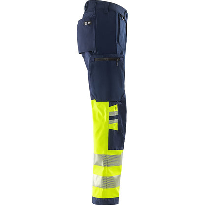 FRISTADS HIGH VIS GREEN STRETCHHOSE KL.1 2647 GSTP