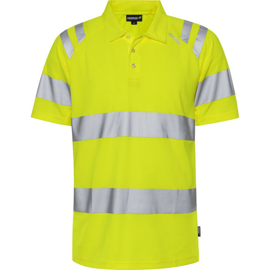 FRISTADS HIGH VIS GREEN FUNKTIONS-POLOSHIRT KL. 3 7861 GPST