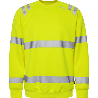 FRISTADS HIGH VIS GREEN SWEATSHIRT KL.3 7862 GPSW