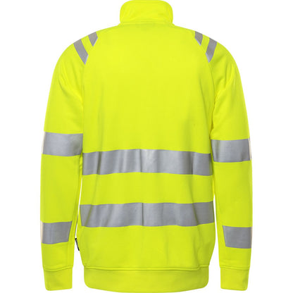 FRISTADS HIGH VIS GREEN SWEATJACKE KL.3 7863 GPSW