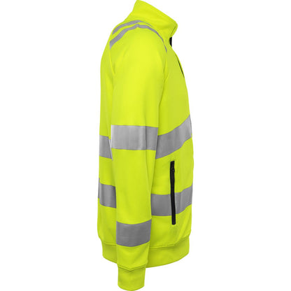 FRISTADS HIGH VIS GREEN SWEATJACKE KL.3 7863 GPSW