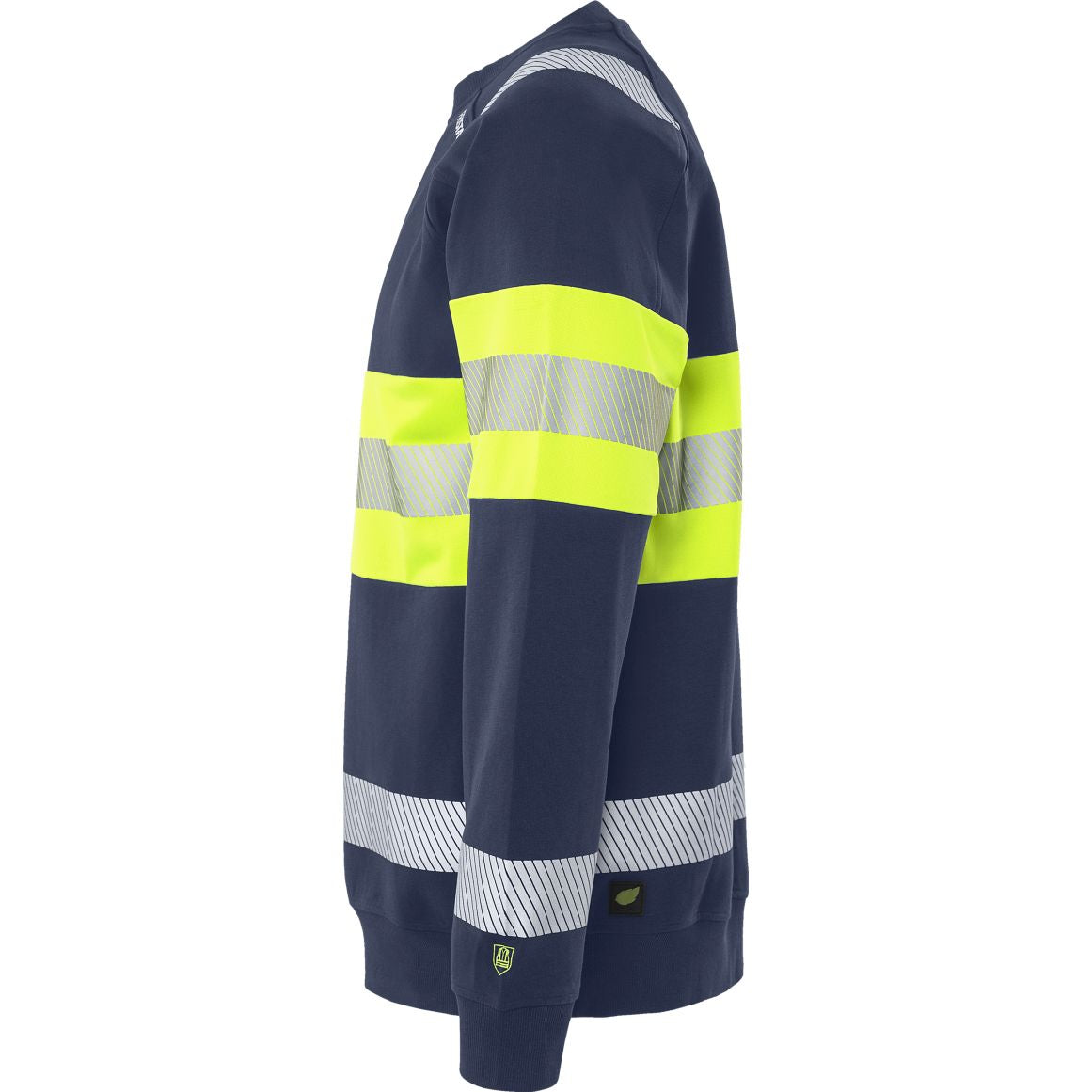 FRISTADS HIGH VIS GREEN STRETCH-SWEATSHIRT KL.1 7530 GKC