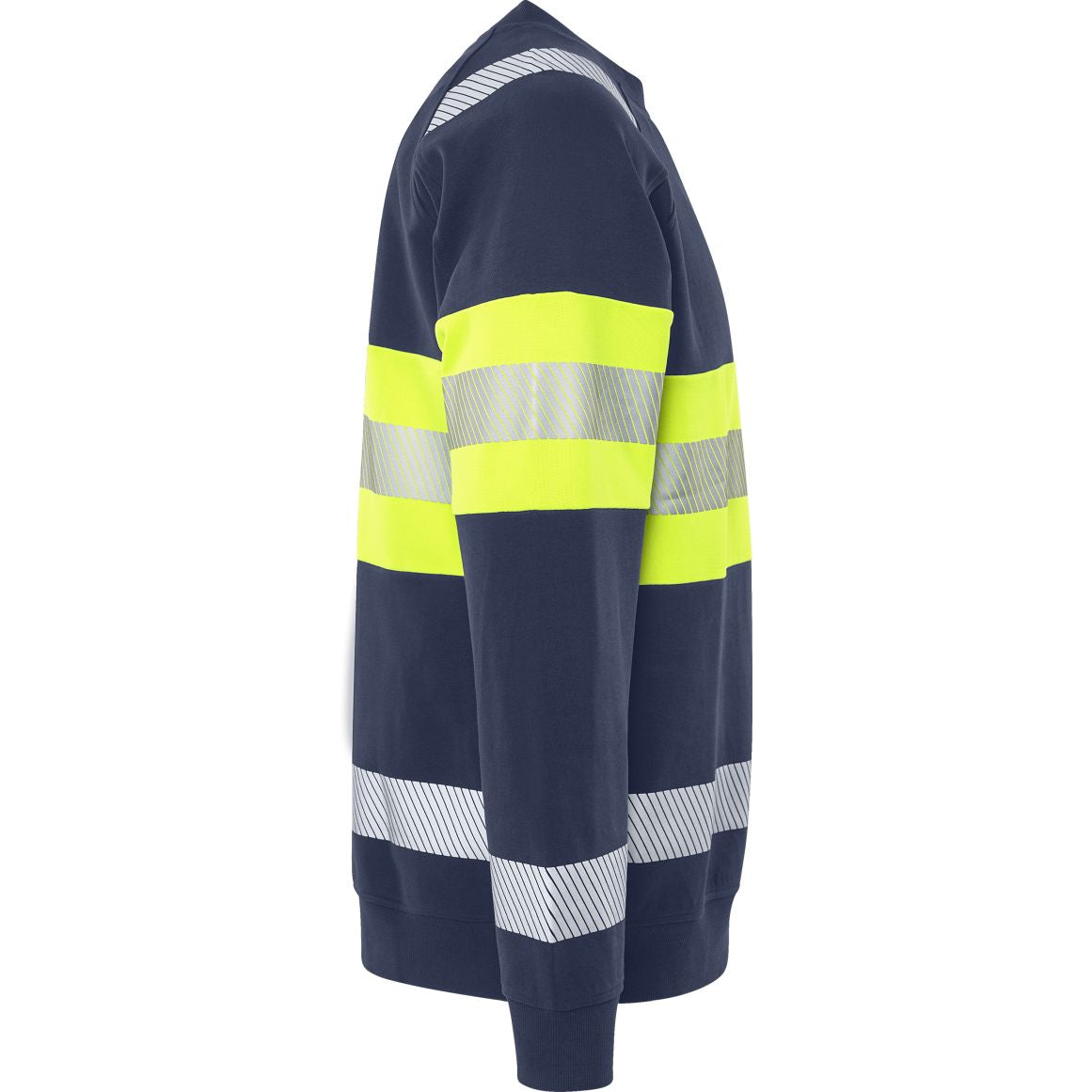 FRISTADS HIGH VIS GREEN STRETCH-SWEATSHIRT KL.1 7530 GKC