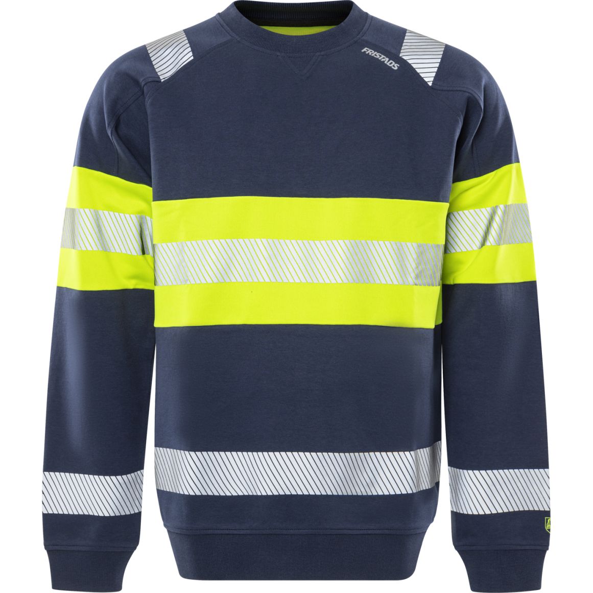 FRISTADS HIGH VIS GREEN STRETCH-SWEATSHIRT KL.1 7530 GKC