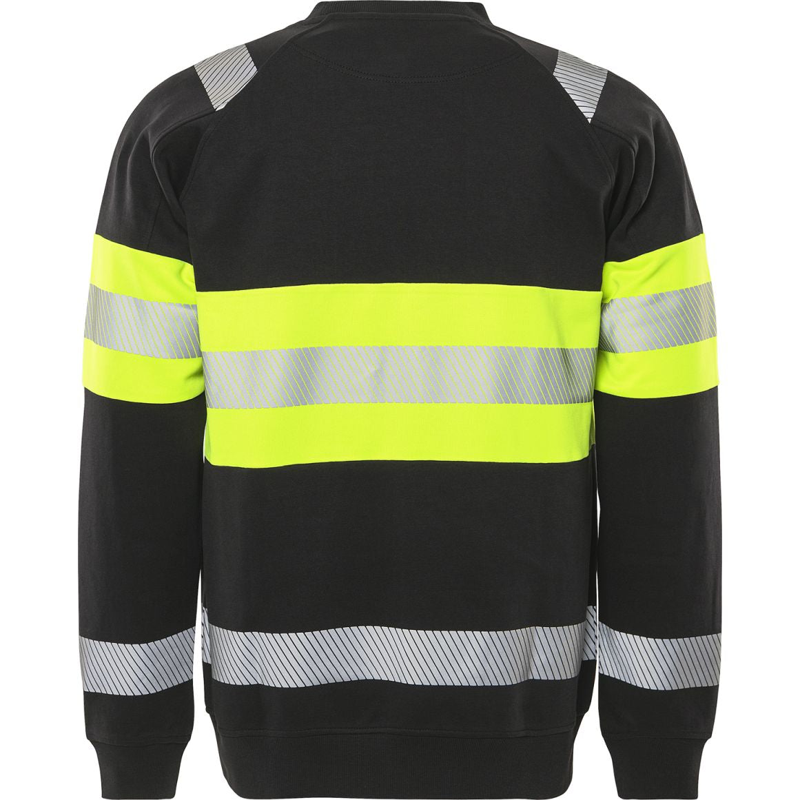 FRISTADS HIGH VIS GREEN STRETCH-SWEATSHIRT KL.1 7530 GKC