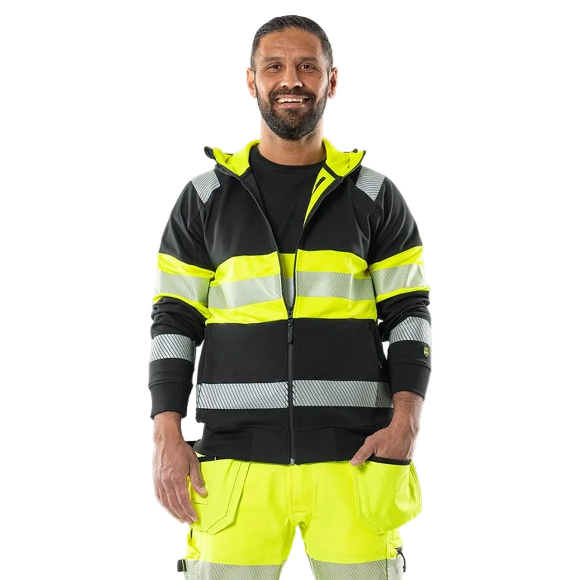 FRISTADS HIGH VIS STRETCH-KAPUZENSWEATSHIRT KL.1 7532 GKC