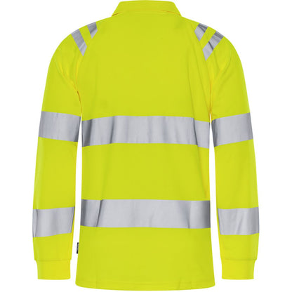 FRISTADS HIGH VIS GREEN FUNKTIONS-POLOSHIRT LANGARM KL. 3 7864 GPST