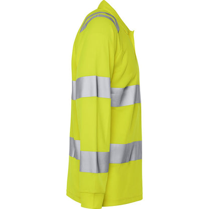 FRISTADS HIGH VIS GREEN FUNKTIONS-POLOSHIRT LANGARM KL. 3 7864 GPST