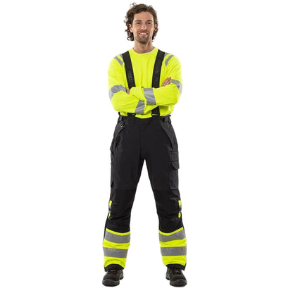 FRISTADS HIGH VIS GREEN STRETCH-WINTERHOSE KL.1 2681 GLPS