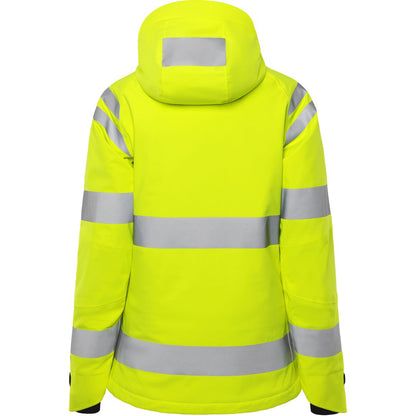 FRISTADS HIGH VIS GREEN STRETCH WINTERJACKE DAMEN KL.3 4683 GLPS