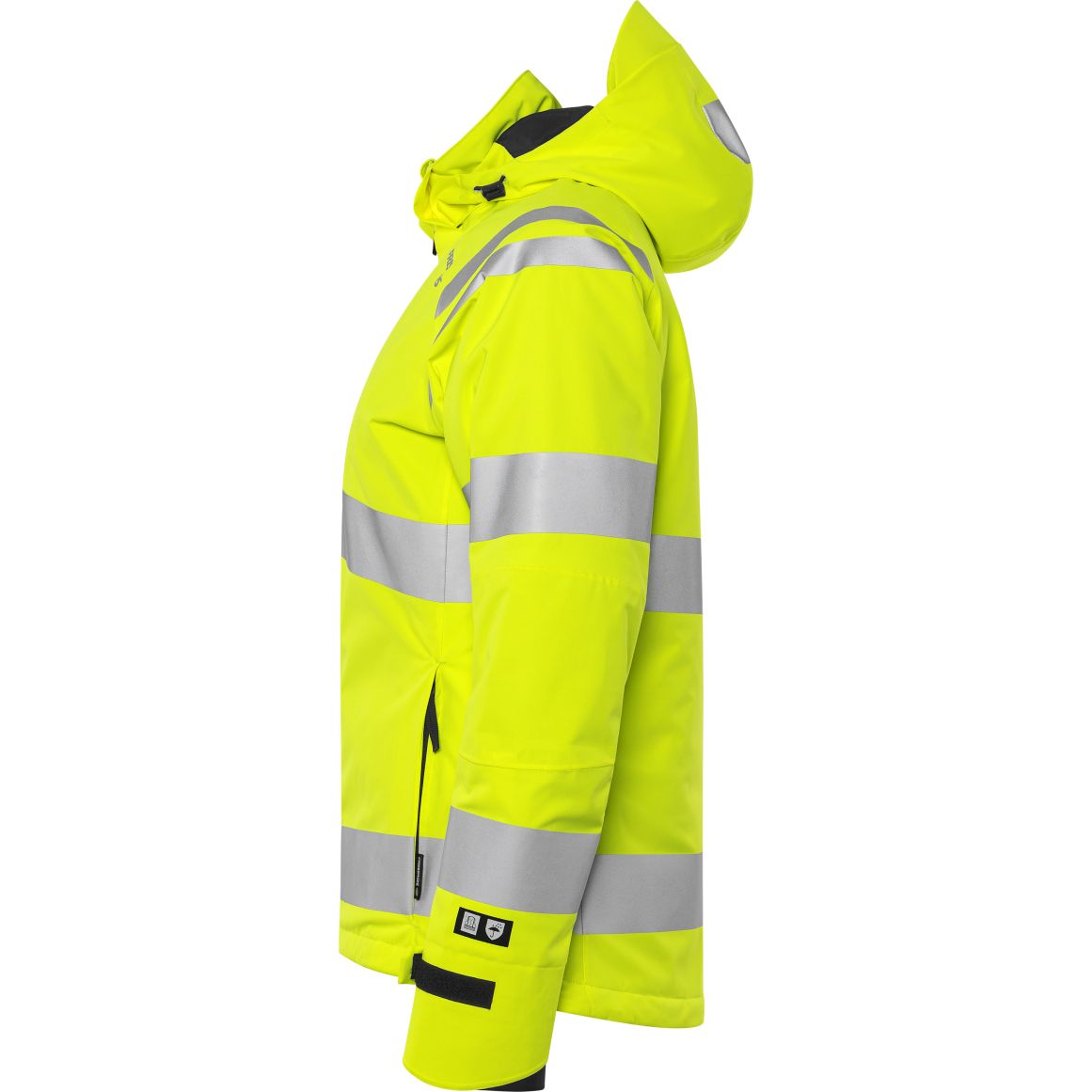 FRISTADS HIGH VIS GREEN STRETCH WINTERJACKE DAMEN KL.3 4683 GLPS