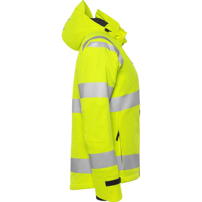 FRISTADS HIGH VIS GREEN STRETCH WINTERJACKE DAMEN KL.3 4683 GLPS