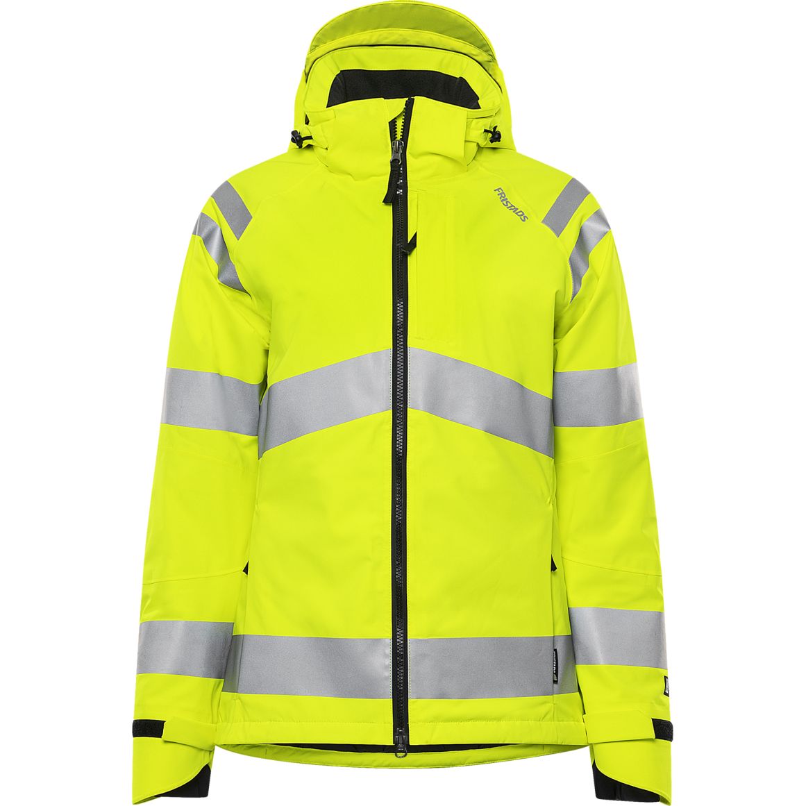 FRISTADS HIGH VIS GREEN STRETCH WINTERJACKE DAMEN KL.3 4683 GLPS