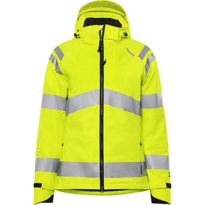 FRISTADS HIGH VIS GREEN STRETCH WINTERJACKE DAMEN KL.3 4683 GLPS