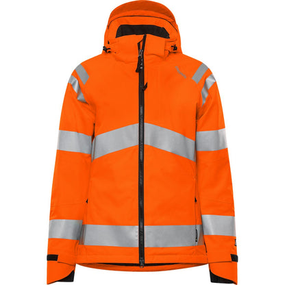 FRISTADS HIGH VIS GREEN STRETCH WINTERJACKE DAMEN KL.3 4683 GLPS