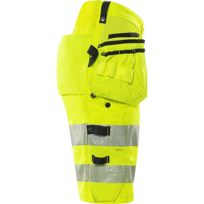 FRISTADS HIGH VIS HANDWERKER STRETCH-SHORTS DAMEN, KL.1 2667 GSTP