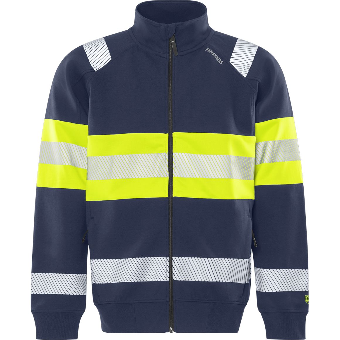 FRISTADS HIGH VIS GREEN STRETCH-SWEATJACKE KL.1 7531 GKC