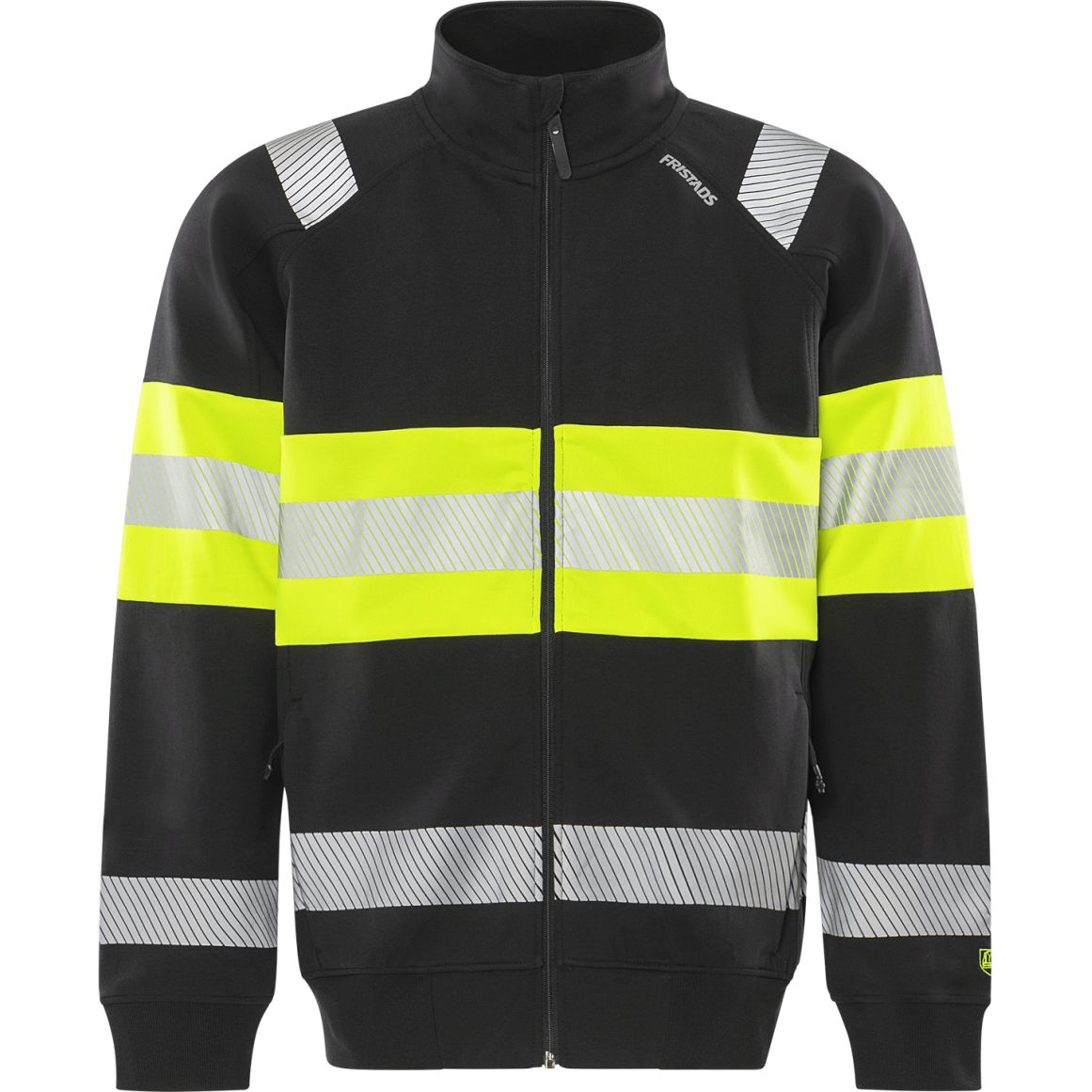 FRISTADS HIGH VIS GREEN STRETCH-SWEATJACKE KL.1 7531 GKC