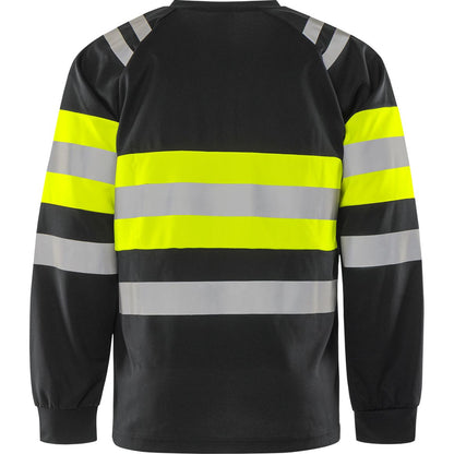 FRISTADS HIGH VIS GREEN LANGARMSHIRT KL.1 7881 GPST