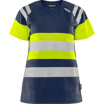 FRISTADS HIGH VIS GREEN DAMEN T-SHIRT KL.1 7880 GPST