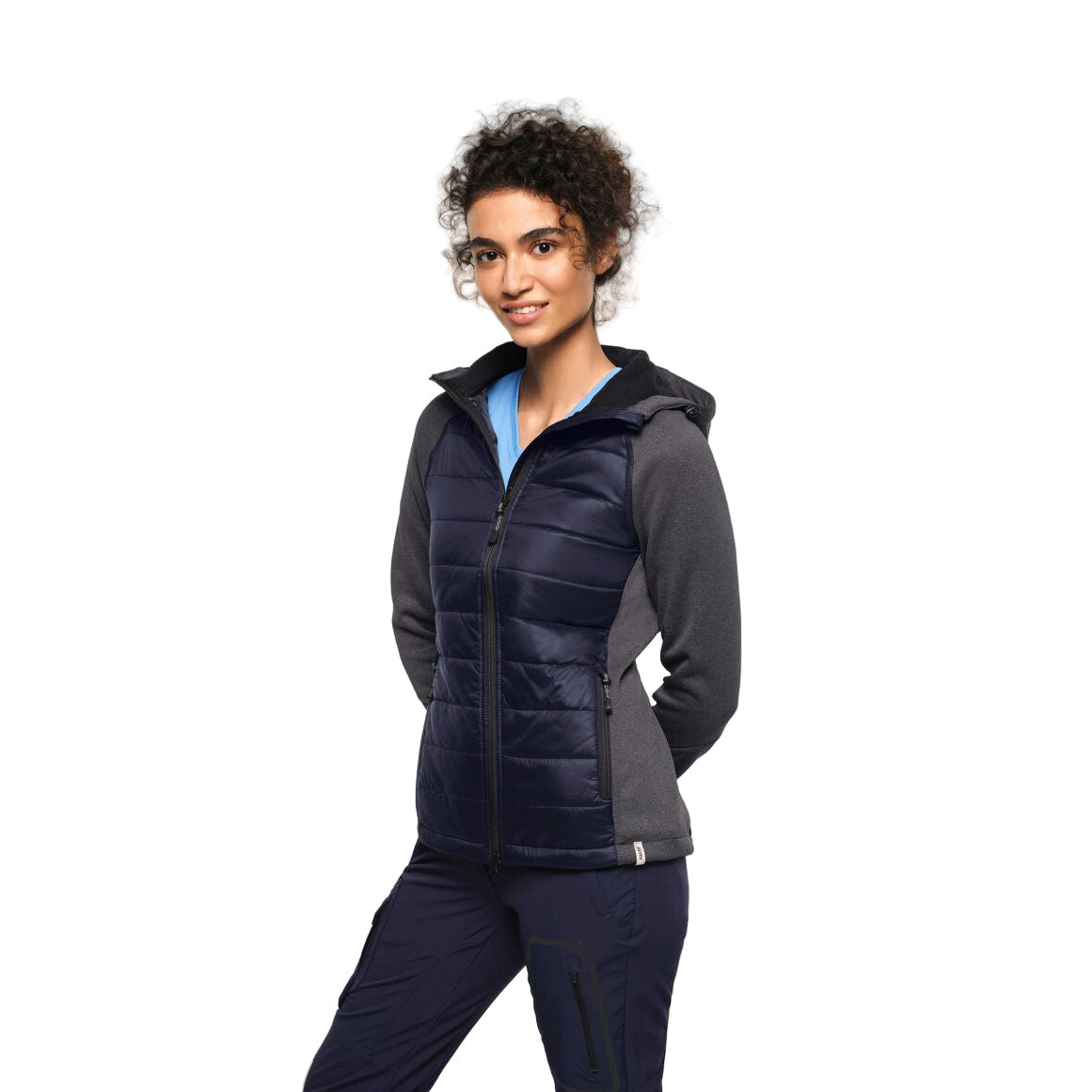 HAKRO DAMEN KAPUZEN-HIBRIDJACKE CONTRAST