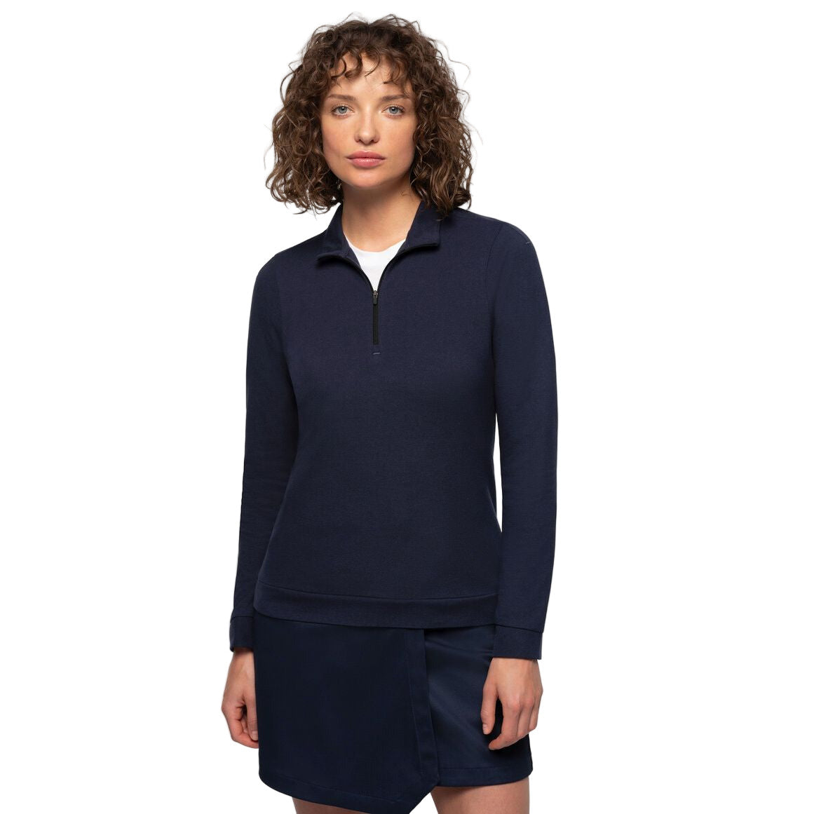 HAKRO Damen ZIP-Longsleeve Piqué Mikralinar® ECO